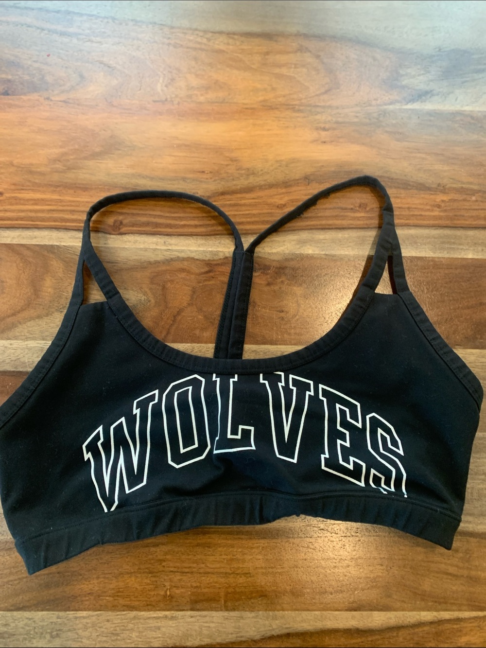 Darc Sport Black 'WOLVES' Athletic Sports Bra